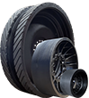 Track machine undercarriage wheels